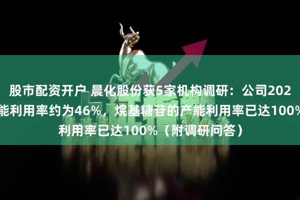 股市配资开户 晨化股份获5家机构调研：公司2024年聚醚胺的产能利用率约为46%，烷基糖苷的产能利用率已达100%（附调研问答）